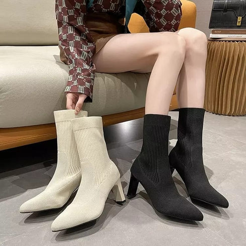 Ankle High Socks Fashion Knitting Boots